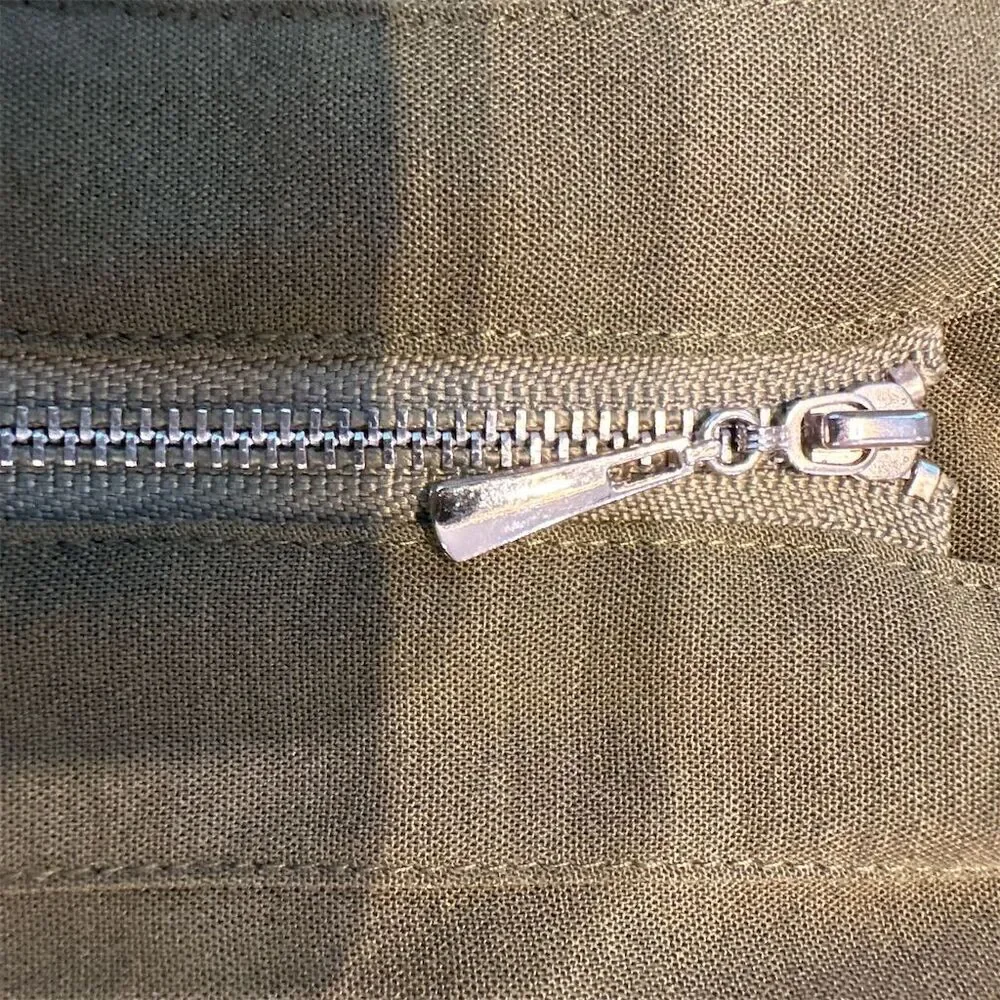 Moyabo Women's Sleeveless Collared Blouse w/ Front Zip & Pockets Green Size XL - Picture 5 of 7